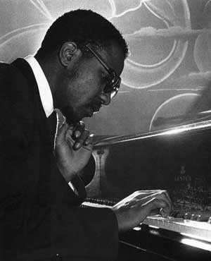 Thelonious Monk plays jazz piano