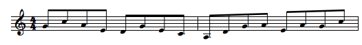 pentatonic scale, line, melody, lick, riff